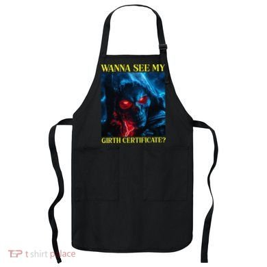 Oddly Specific Funny Girth Certificate Apron