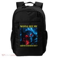 Oddly Specific Funny Girth Certificate Backpack thumb 0