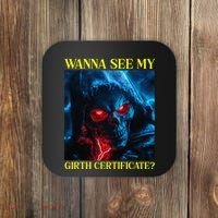Oddly Specific Funny Girth Certificate Coaster thumb 0