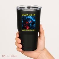 Oddly Specific Funny Girth Certificate Tumbler thumb 2