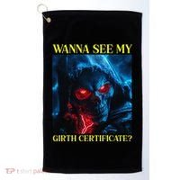 Oddly Specific Funny Girth Certificate Golf Towel thumb 0