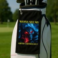 Oddly Specific Funny Girth Certificate Golf Towel thumb 2