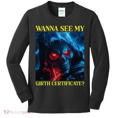 Oddly Specific Funny Girth Certificate Kids Long Sleeve Shirt