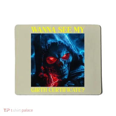 Oddly Specific Funny Girth Certificate Mousepad