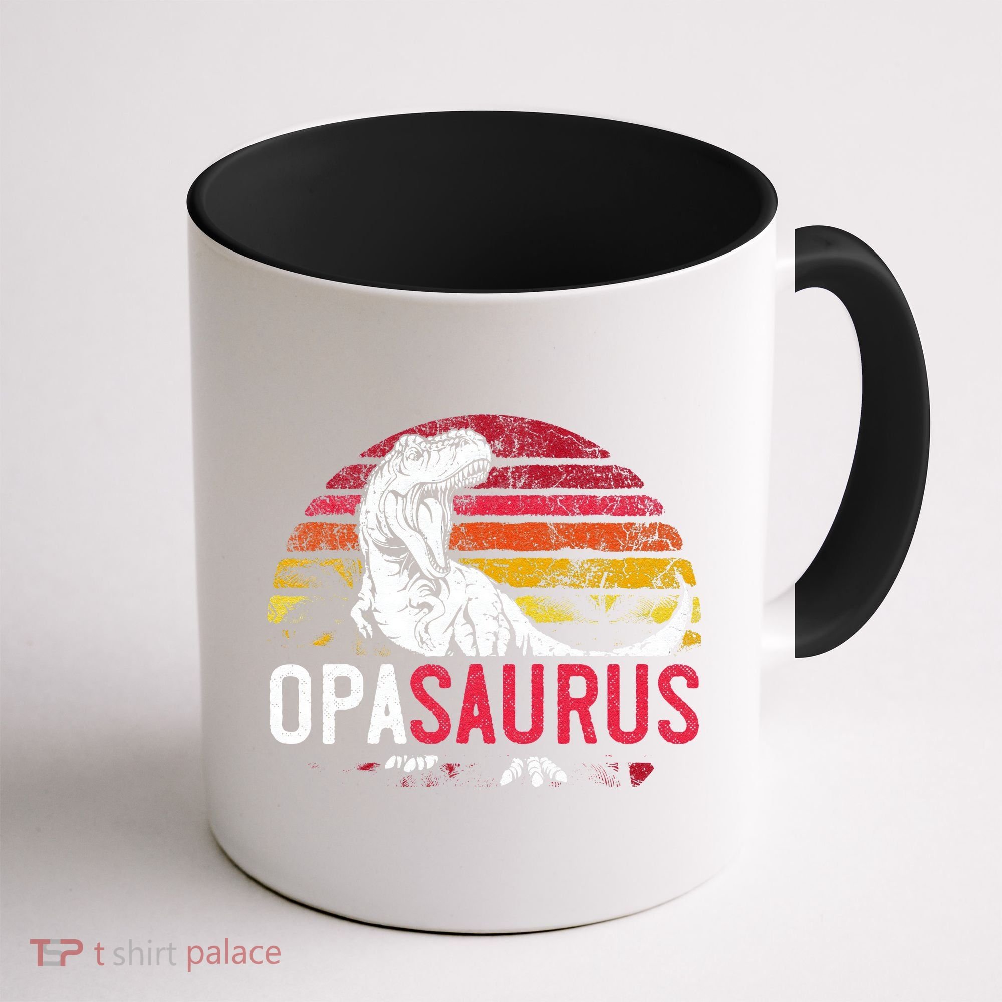 Opa Saurus Fathers Day T Rex Opasaurus Dinosaur Grandpa Coffee Mug