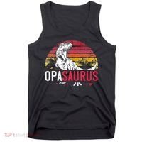 Opa Saurus Fathers Day T Rex Opasaurus Dinosaur Grandpa Tank Top thumb 0
