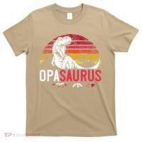 Opa Saurus Fathers Day T Rex Opasaurus Dinosaur Grandpa T-Shirt thumb 0