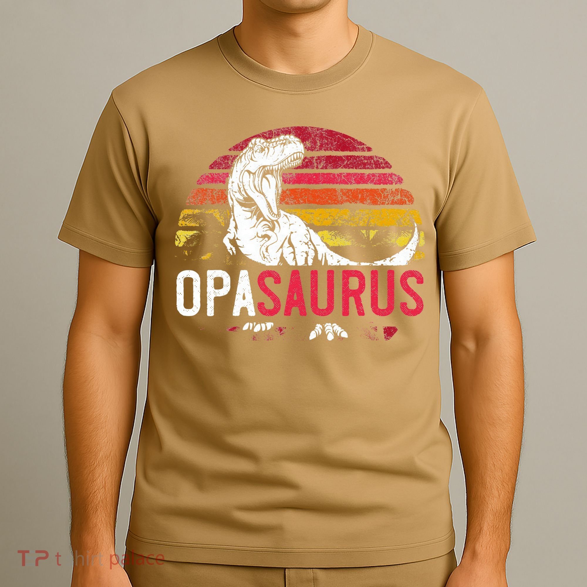 Opa Saurus Fathers Day T Rex Opasaurus Dinosaur Grandpa T-Shirt
