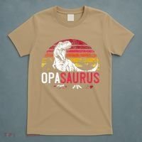 Opa Saurus Fathers Day T Rex Opasaurus Dinosaur Grandpa T-Shirt thumb 5