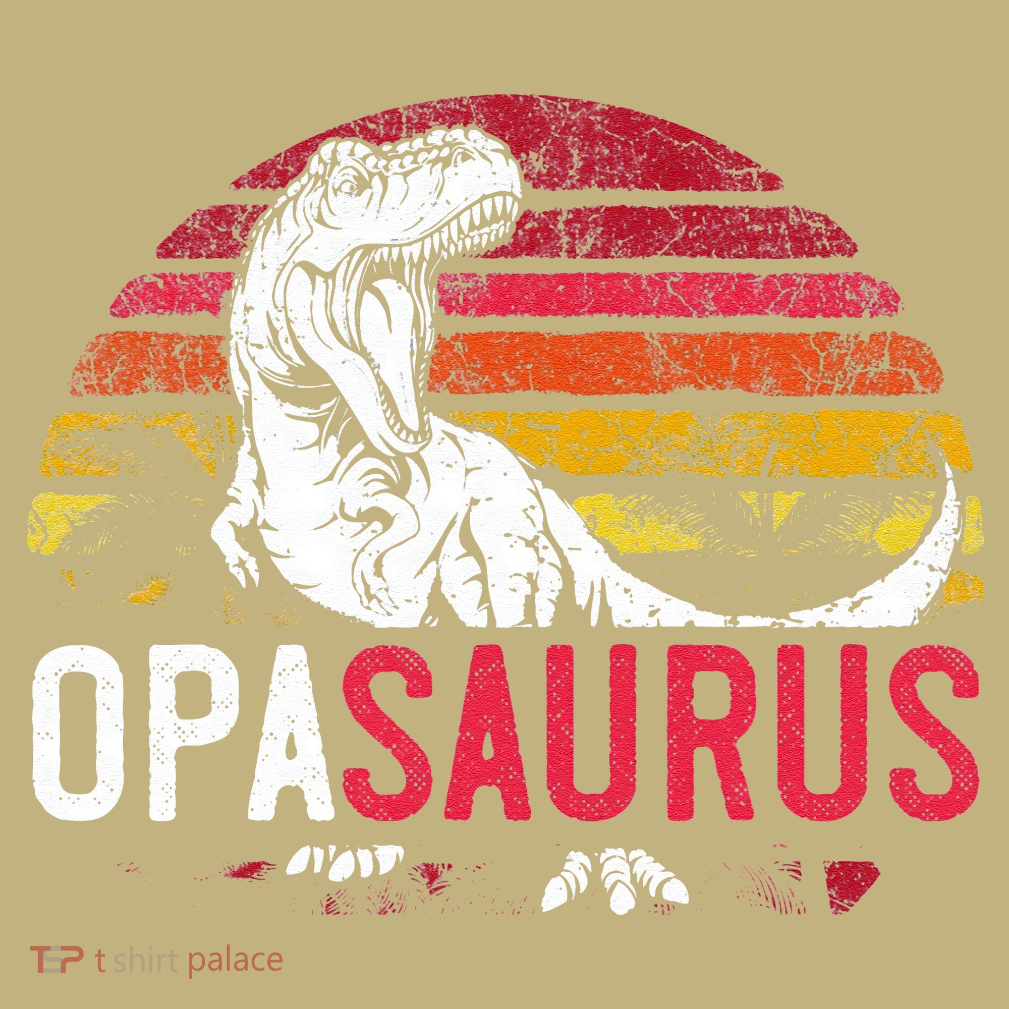Opa Saurus Fathers Day T Rex Opasaurus Dinosaur Grandpa T-Shirt