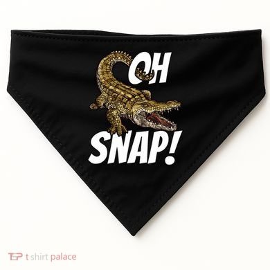 Oh Snap Funny Alligator Gator Crocodile Graphic Adults USA-Made Doggie Bandana