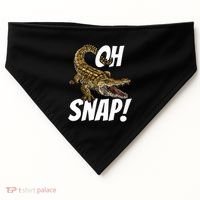 Oh Snap Funny Alligator Gator Crocodile Graphic Adults USA-Made Doggie Bandana thumb 0
