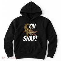 Oh Snap Funny Alligator Gator Crocodile Graphic Adults Hoodie thumb 0