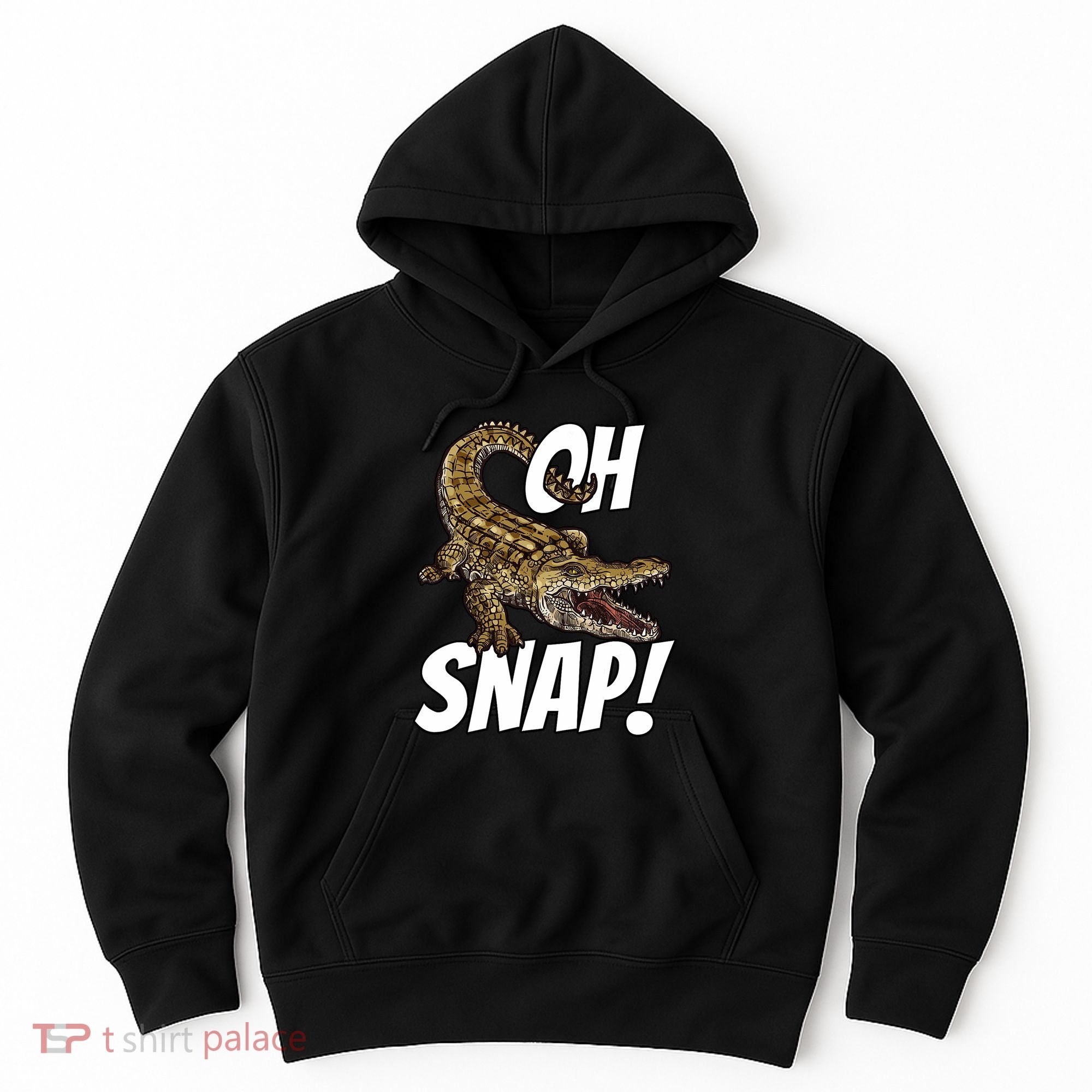 Oh Snap Funny Alligator Gator Crocodile Graphic Adults Hoodie