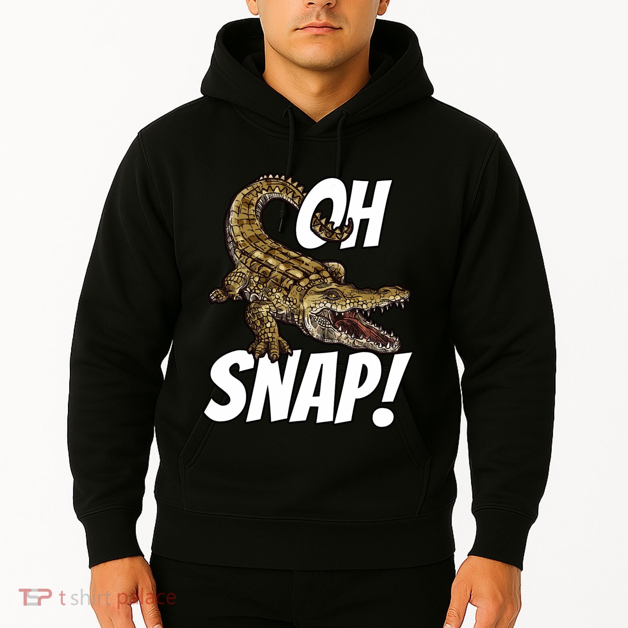 Oh Snap Funny Alligator Gator Crocodile Graphic Adults Hoodie