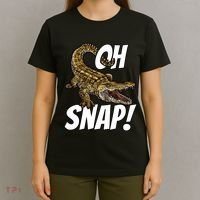 Oh Snap Funny Alligator Gator Crocodile Graphic Adults T-Shirt thumb 4