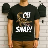 Oh Snap Funny Alligator Gator Crocodile Graphic Adults T-Shirt thumb 6