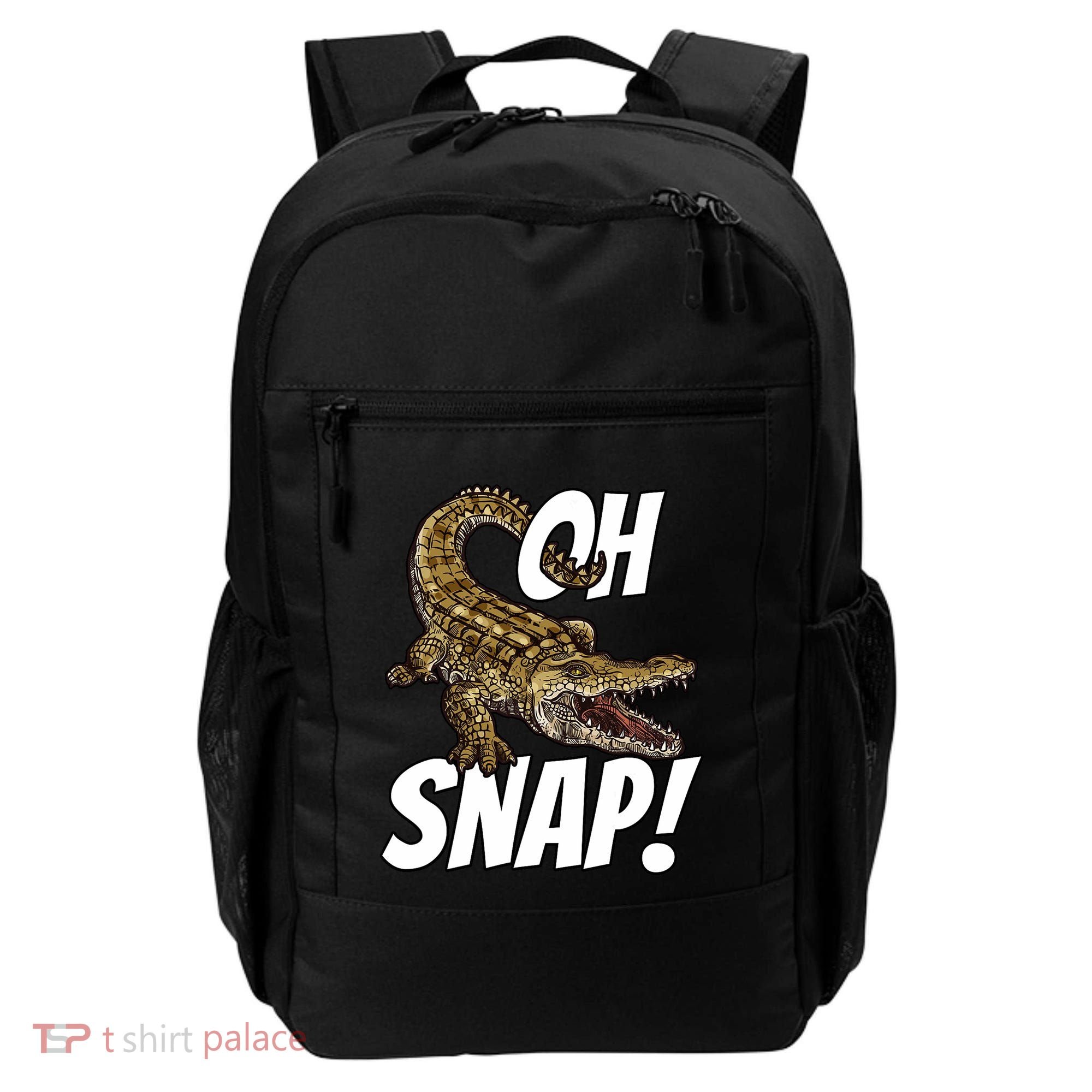 Oh Snap Funny Alligator Gator Crocodile Graphic Adults Backpack