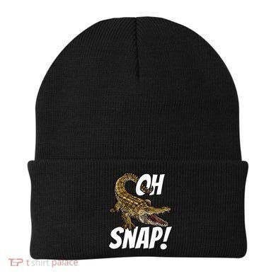 Oh Snap Funny Alligator Gator Crocodile Graphic Adults Beanie