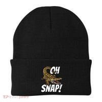 Oh Snap Funny Alligator Gator Crocodile Graphic Adults Beanie thumb 0