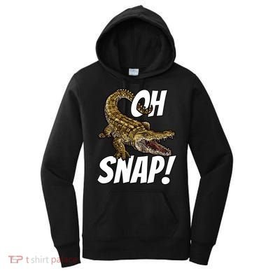 Oh Snap Funny Alligator Gator Crocodile Graphic Adults Women's Hoodie