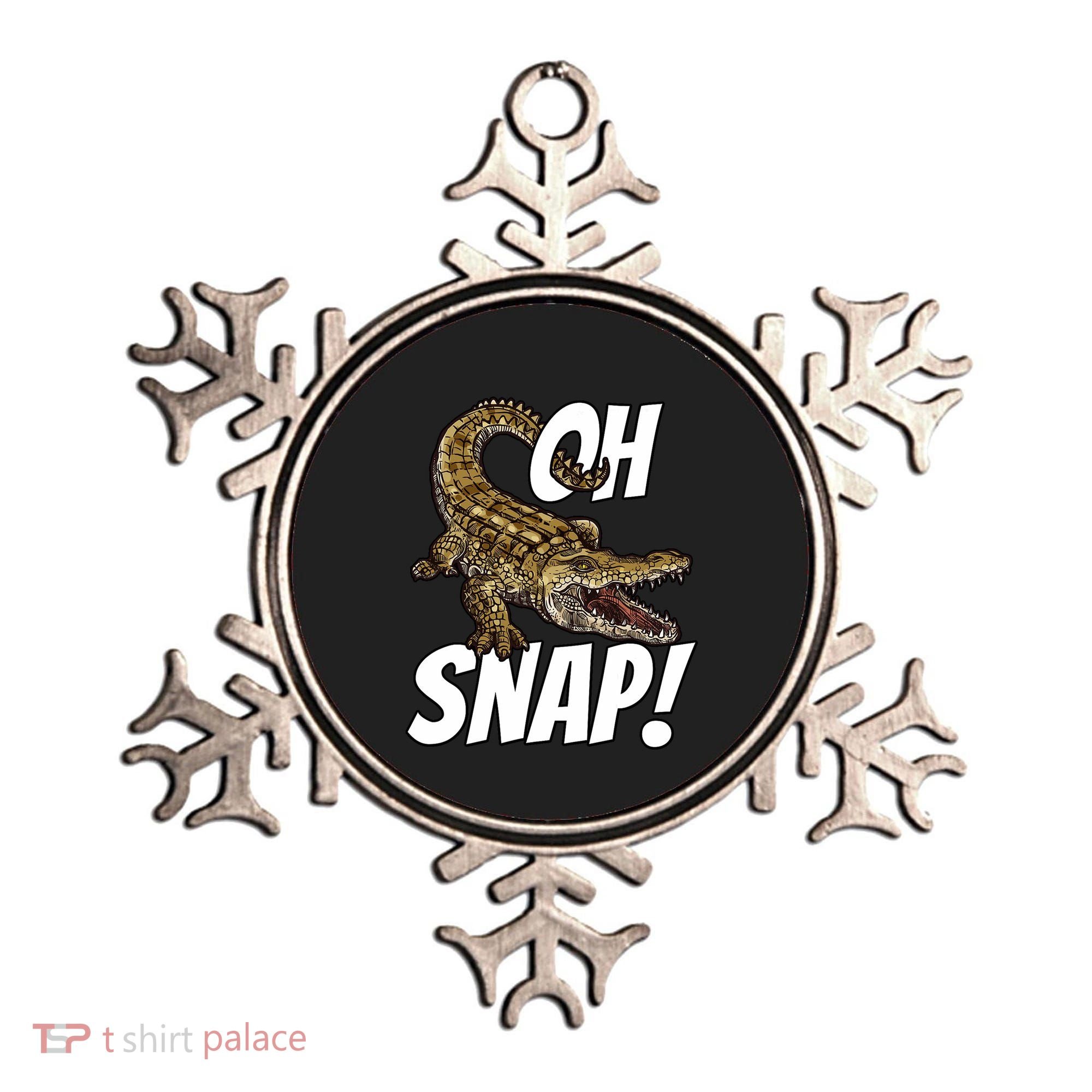 Oh Snap Funny Alligator Gator Crocodile Graphic Adults Ornament