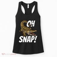 Oh Snap Funny Alligator Gator Crocodile Graphic Adults Women's Tank Top thumb 0