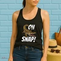 Oh Snap Funny Alligator Gator Crocodile Graphic Adults Women's Tank Top thumb 2