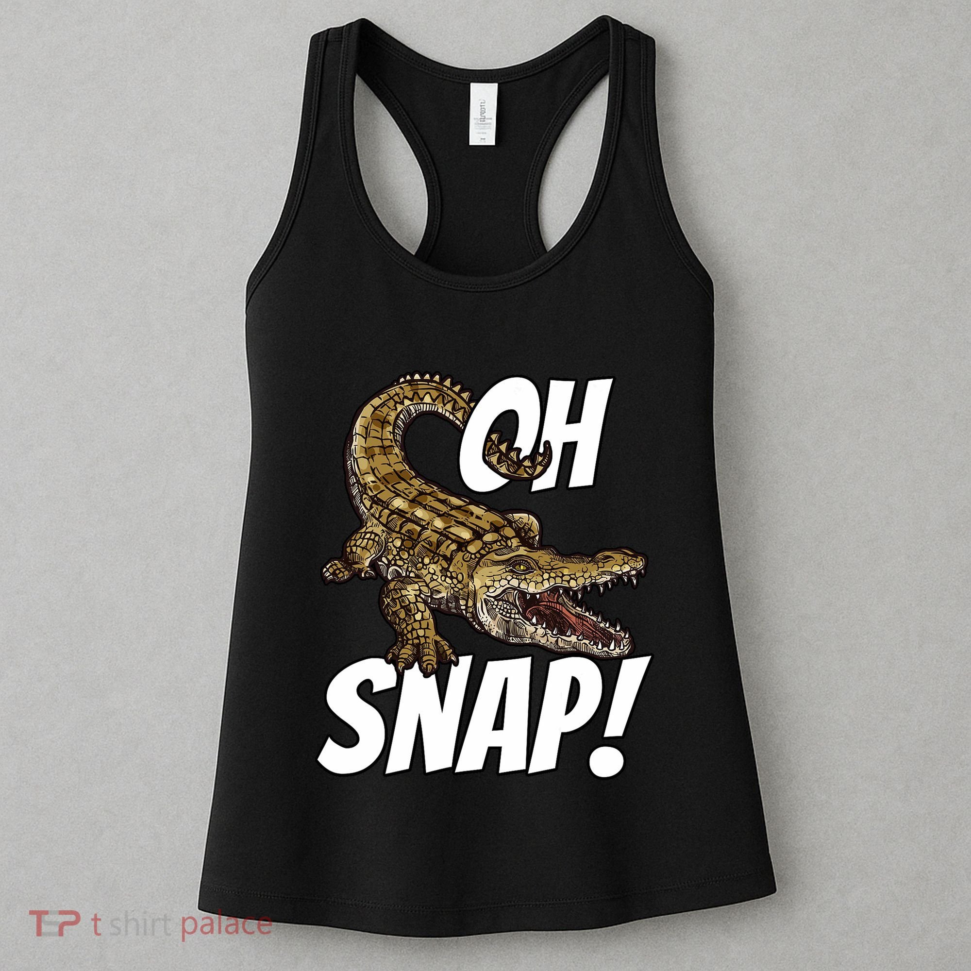 Oh Snap Funny Alligator Gator Crocodile Graphic Adults Women's Tank Top