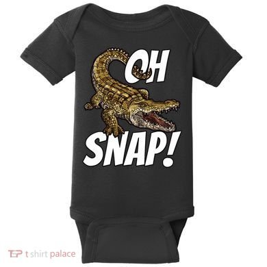 Oh Snap Funny Alligator Gator Crocodile Graphic Adults Baby Bodysuit