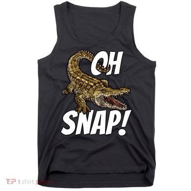Oh Snap Funny Alligator Gator Crocodile Graphic Adults Tank Top