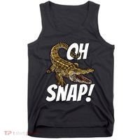 Oh Snap Funny Alligator Gator Crocodile Graphic Adults Tank Top thumb 0