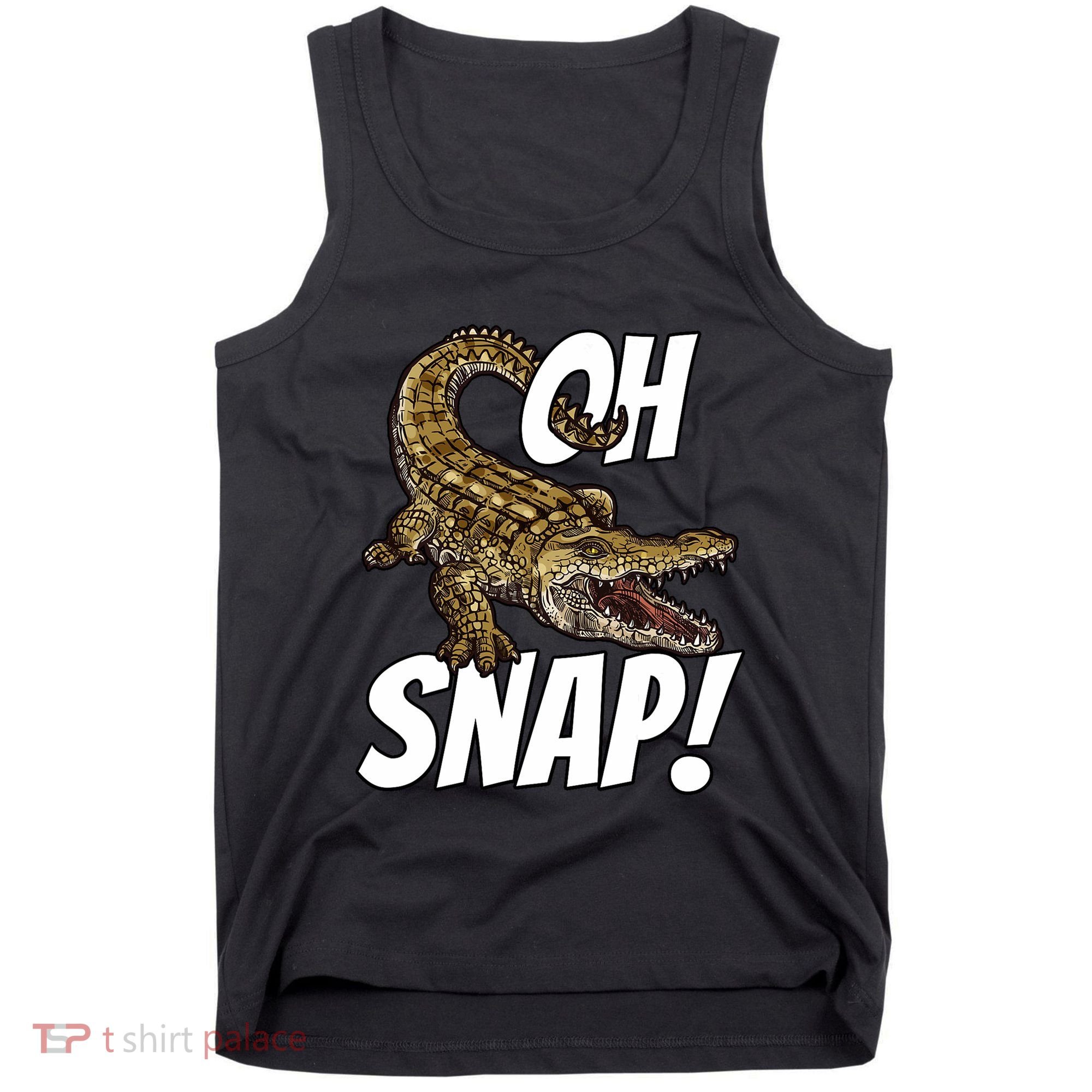 Oh Snap Funny Alligator Gator Crocodile Graphic Adults Tank Top