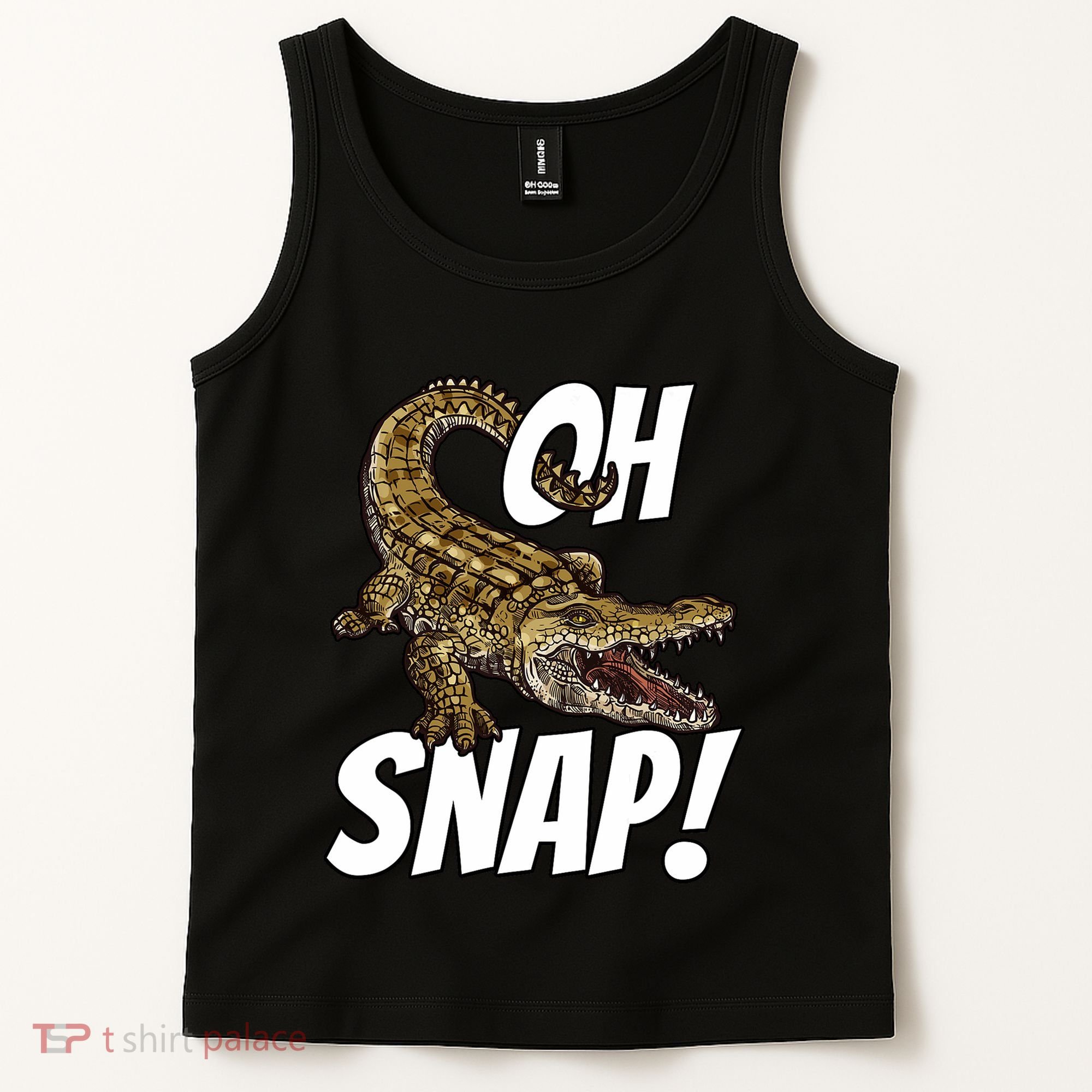 Oh Snap Funny Alligator Gator Crocodile Graphic Adults Tank Top
