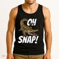 Oh Snap Funny Alligator Gator Crocodile Graphic Adults Tank Top thumb 3