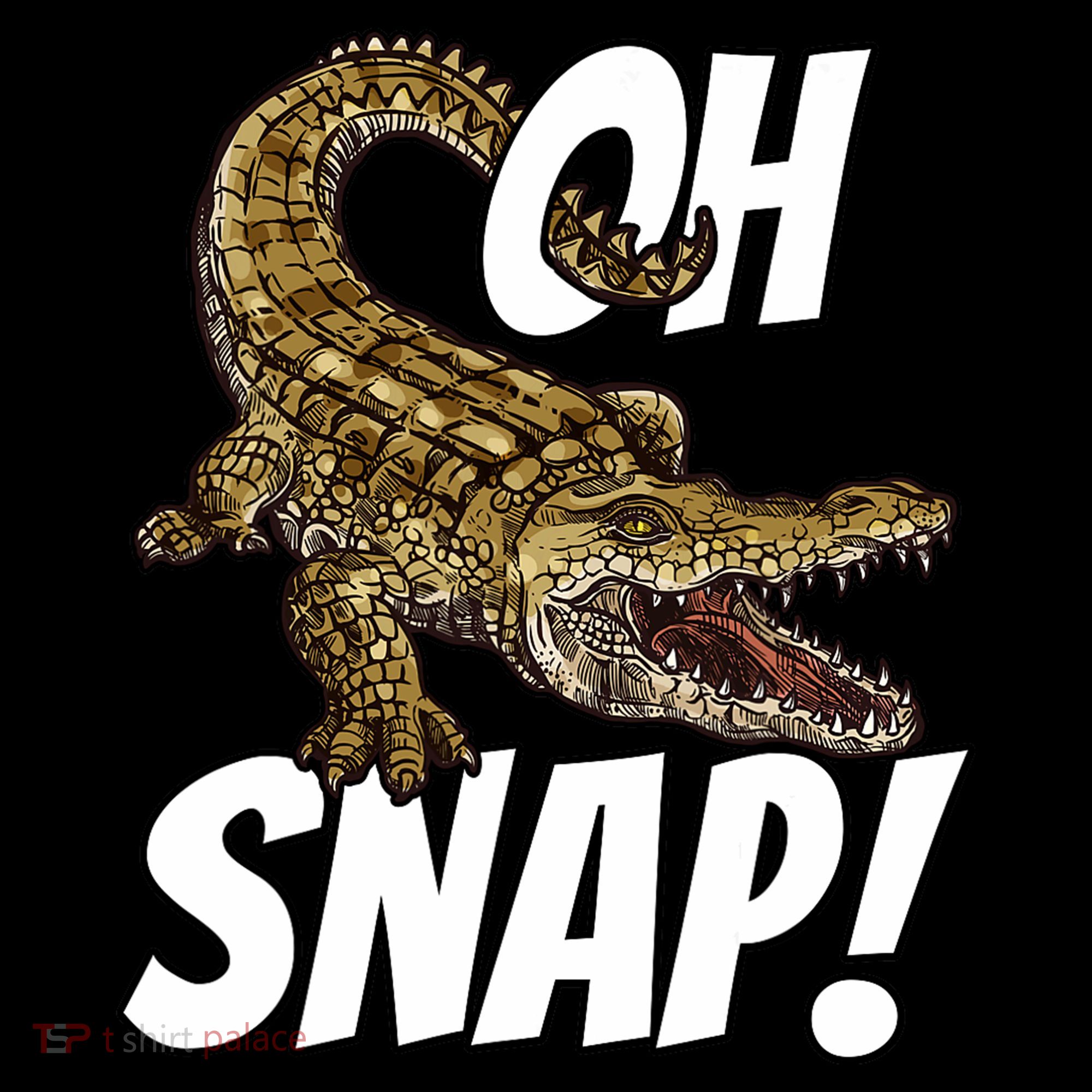 Oh Snap Funny Alligator Gator Crocodile Graphic Adults Tank Top