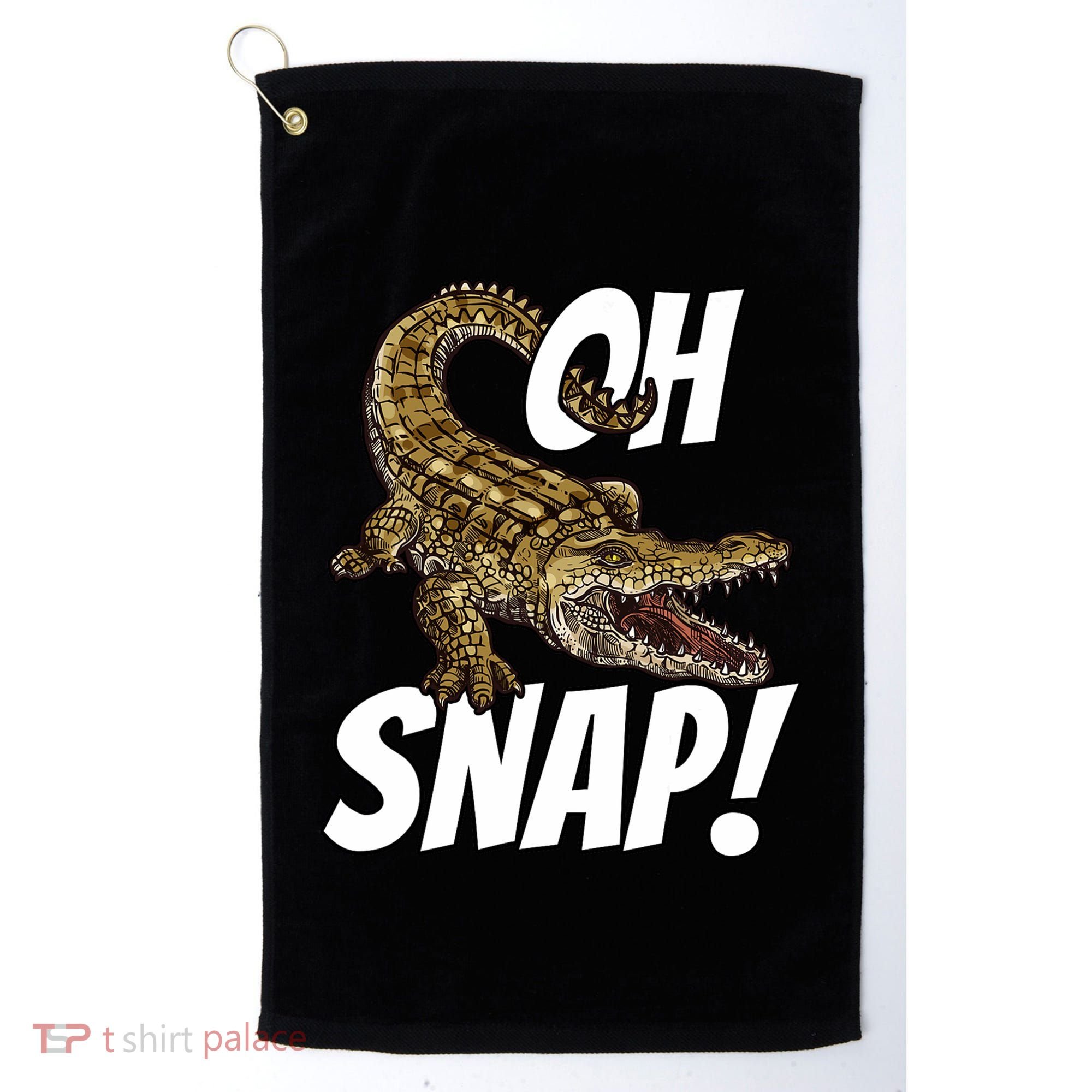 Oh Snap Funny Alligator Gator Crocodile Graphic Adults Golf Towel