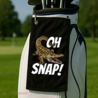 Oh Snap Funny Alligator Gator Crocodile Graphic Adults Golf Towel thumb 2