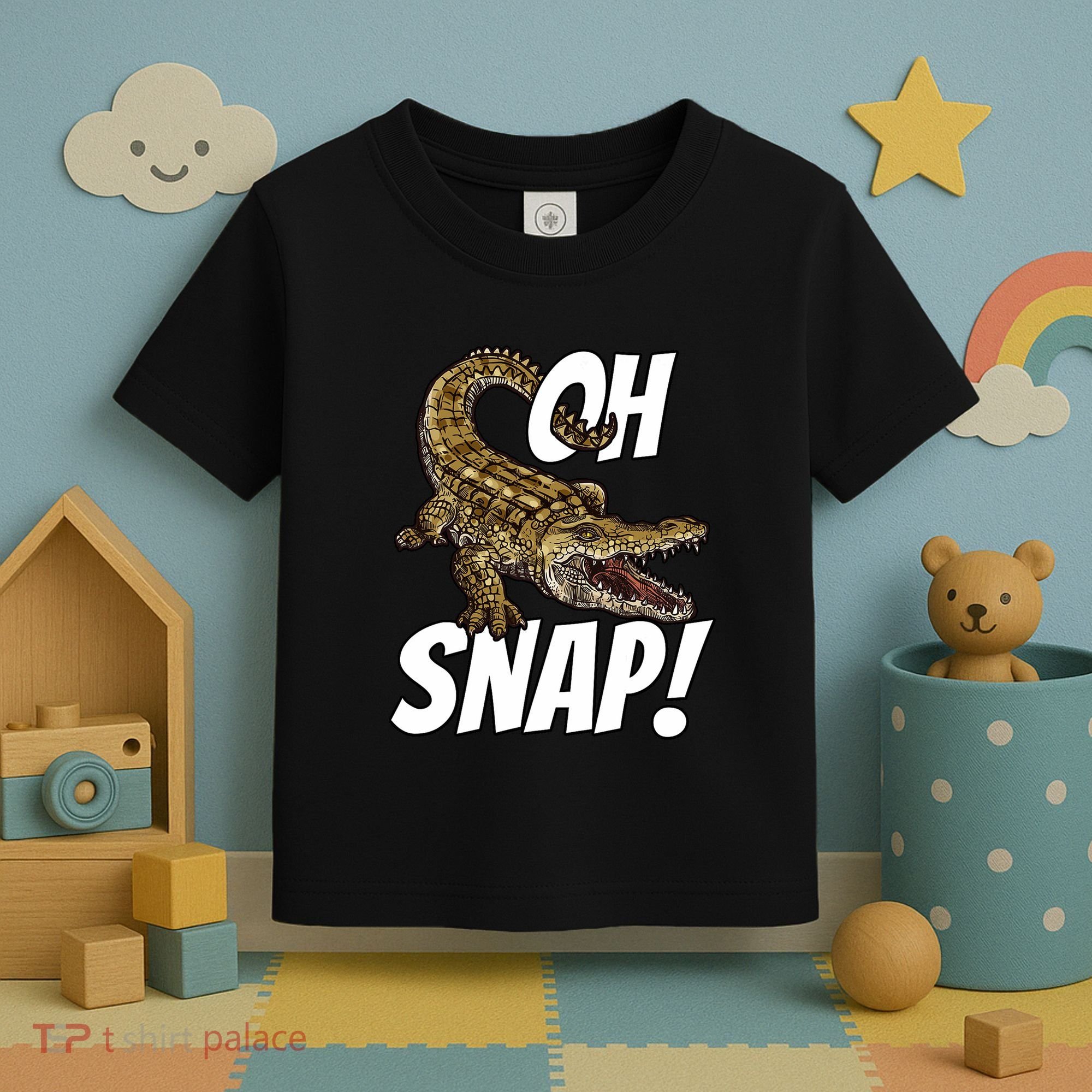 Oh Snap Funny Alligator Gator Crocodile Graphic Adults Toddler T-Shirt