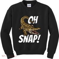 Oh Snap Funny Alligator Gator Crocodile Graphic Adults Kids Sweatshirt thumb 0