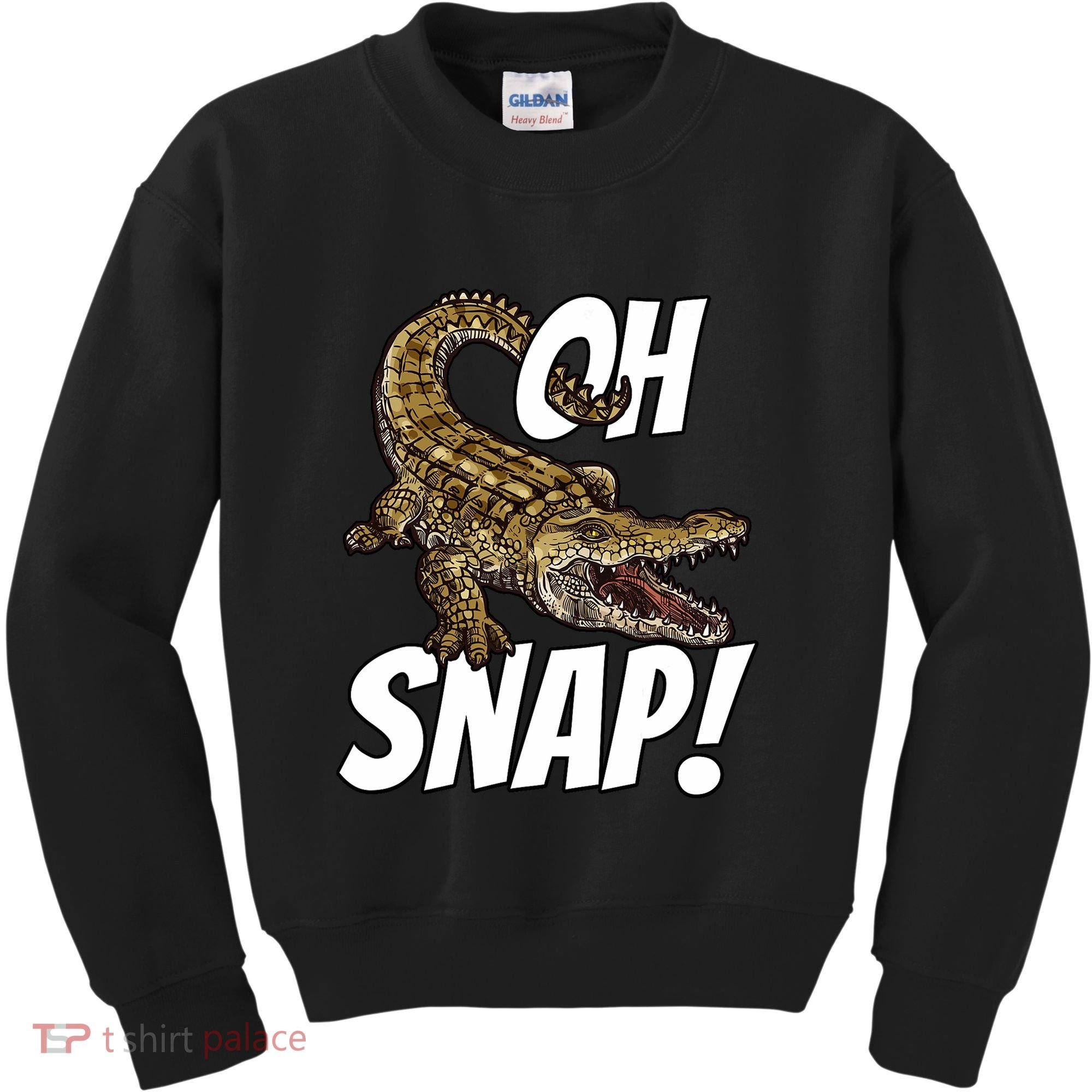 Oh Snap Funny Alligator Gator Crocodile Graphic Adults Kids Sweatshirt