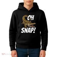 Oh Snap Funny Alligator Gator Crocodile Graphic Adults Kids Hoodie thumb 4
