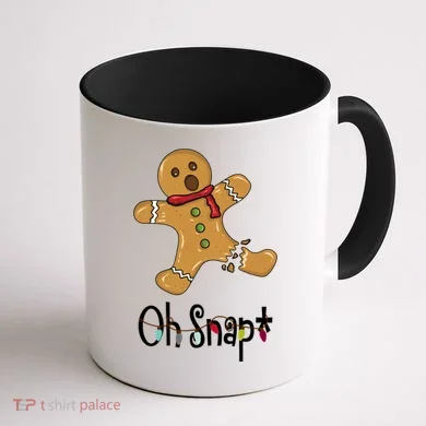 Oh Snap Funny Gingerbread Cookie Coffee Mug back