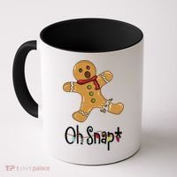 Oh Snap Funny Gingerbread Cookie Coffee Mug thumb 0