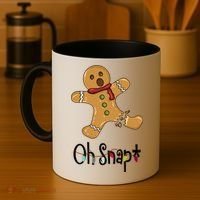 Oh Snap Funny Gingerbread Cookie Coffee Mug thumb 4