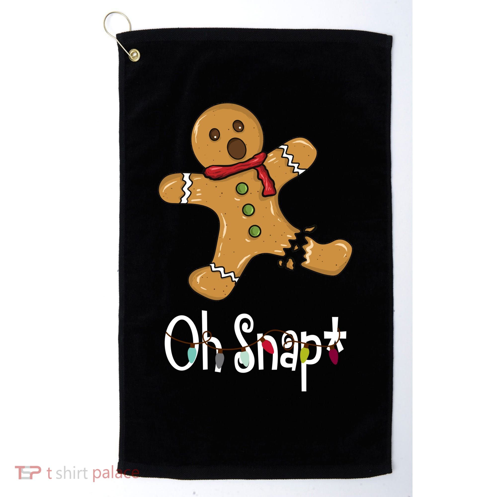 Oh Snap Funny Gingerbread Cookie Golf Towel
