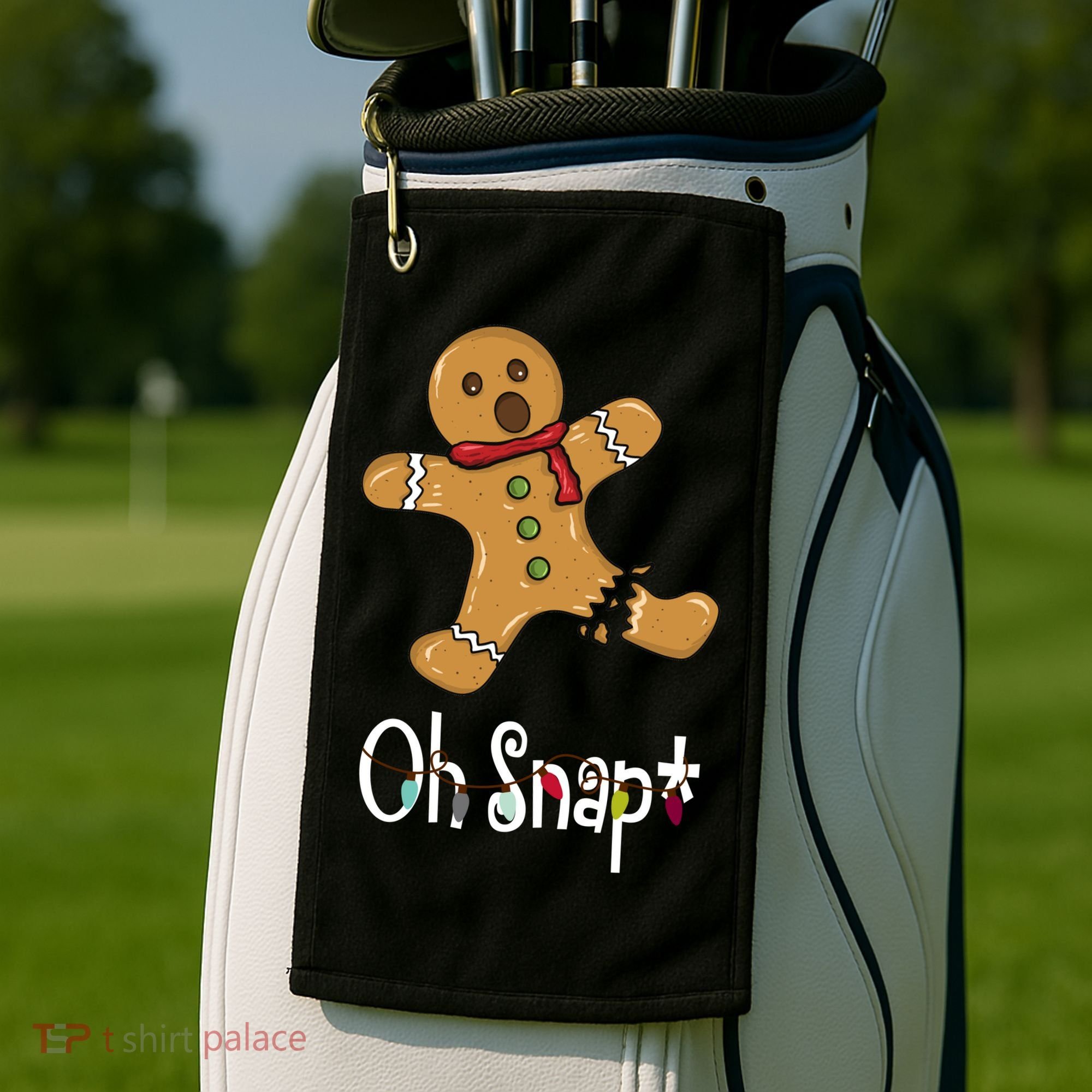 Oh Snap Funny Gingerbread Cookie Golf Towel