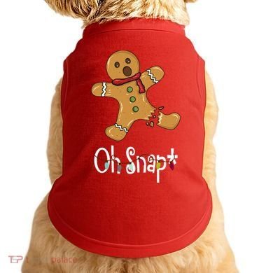 Oh Snap Funny Gingerbread Cookie Doggie Tank