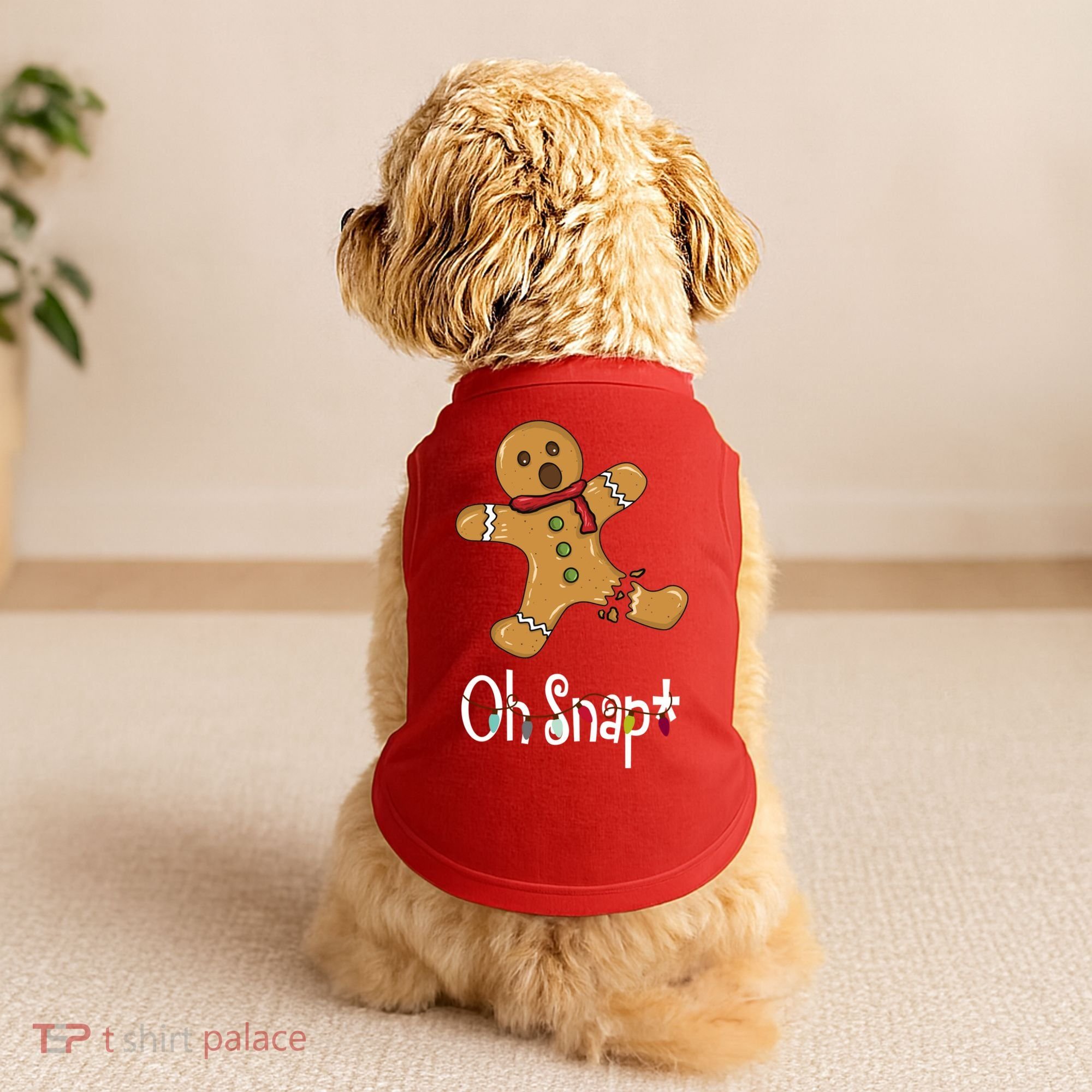 Oh Snap Funny Gingerbread Cookie Doggie Tank