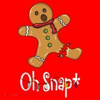 Oh Snap Funny Gingerbread Cookie Button thumb 1